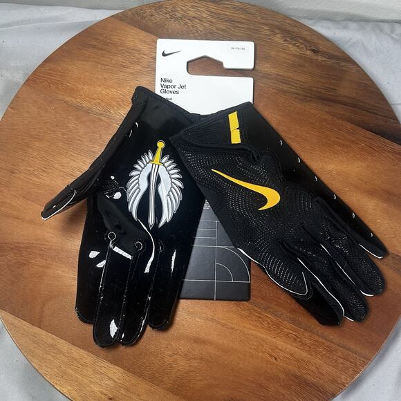 Nike Vapor Jet Army West Point Team Issued Black Football Gloves Size XL - Picture 1 of 4